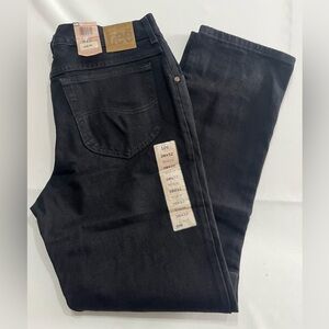 Lee Men’s Regular‎ Fit Straight Leg Jeans Double Black 38x32 Style 200-8908 NWT